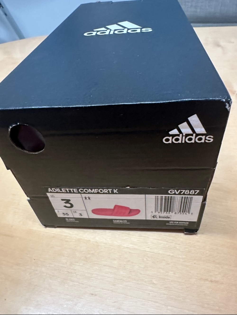 adidas Adilette Comfort K Slides - Red